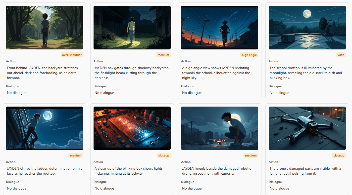 Cinematic Storyboards